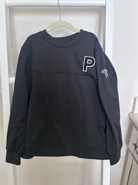 Kids STorrey Pines Golf club Puma Black Crewneck Sweatshirt with White 'P' Patch